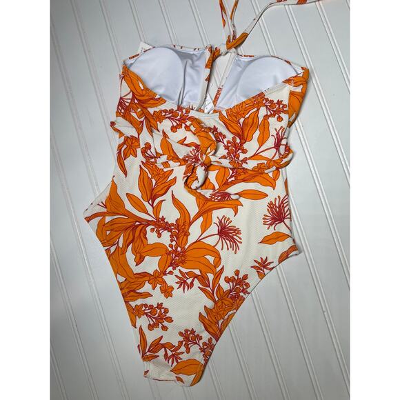 NWT Cupshe Swimsuit Bikini Top & High-Rise Bottoms - Plunging Halter BUNDLE Sz S - Picture 7 of 11